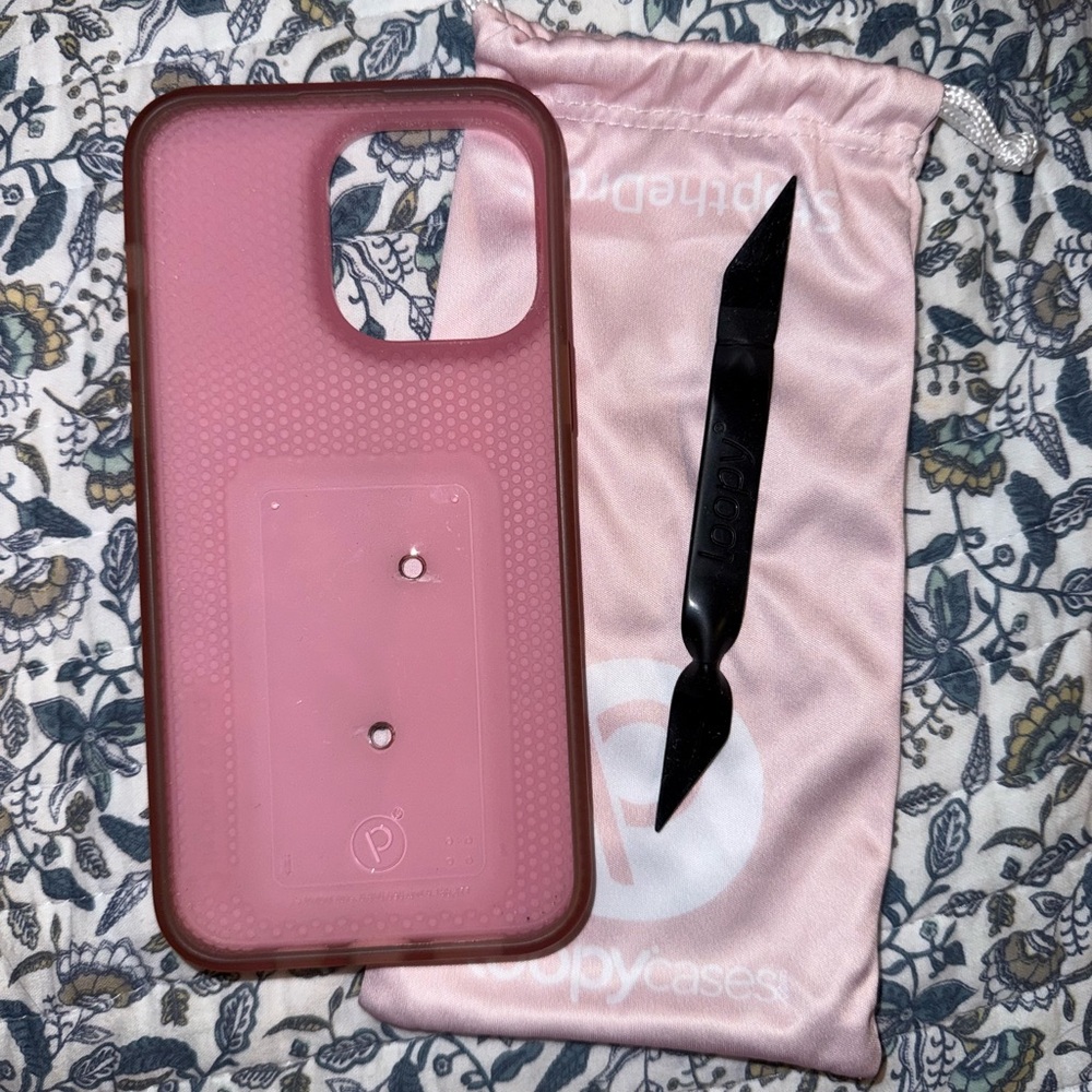 IPhone 14 Pro Max Bubble Gum / Baby Pink Phone Case by Loopy Case - Picture 2 of 4